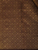 Deep Coffee Brown Geometric Zari Woven Design Pure Kanchipuram Silk Saree