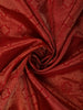 Deep Crimson Red Checked Zari Woven Design Pure Kanchipuram Silk Saree with Zari Border