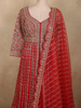 Deep Crimson Red Floral Zari Embroidered Design Georgette Mastani Lehenga with Dupatta