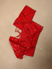 Deep Crimson Red Heavy Sequins Embroidered Design Net Designer Saree with Blouse