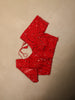 Deep Crimson Red Heavy Sequins Embroidered Design Net Designer Saree with Blouse
