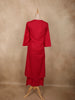 Deep Crimson Red Solid Woven Design Cotton Co-ord Set