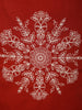 Deep Crimson Red Thread Embroidered Design Cotton Salwar Suit with Dupatta