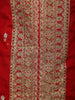 Deep Crimson Red Thread Embroidered Design Georgette Salwar Suit with Contrast Dupatta