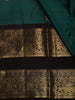 Deep Emerald Green Butta Zari Woven Design Pure Kanchipuram Silk Saree with Contrast Double Zari Border