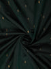Deep Emerald Green Butta Zari Woven Design Pure Kanchipuram Silk Saree with Matching Floral Zari Border