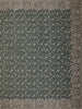 Deep Emerald Green Floral Vine Zari Embroidered Design Georgette Fancy Saree with Scalloped Border