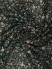 Deep Emerald Green Floral Vine Zari Embroidered Design Georgette Fancy Saree with Scalloped Border