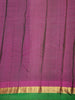 Deep Emerald Green Striped Zari Woven Design Kanchipuram Silk Saree with Zari Border