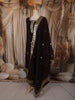Deep Espresso Brown Floral Zari Embroidered Design Banarasi Straight Cut Salwar Suit with Dupatta