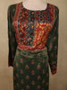 Deep Forest Bottle Green Floral Butta Printed Design Crepe Straight Cut Salwar Suit