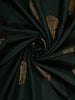 Deep Forest Bottle Green Floral Butta Zari Woven Design Pure Kanchipuram Silk Saree with Contrast Temple Zari Border
