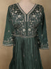 Deep Forest Bottle Green Floral Sequins and Beads Embroidered Design Georgette Anarkali Gown with Dupatta