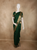Deep Forest Green Butta Woven Design Pure Kanchipuram Silk Saree with Paisley Zari Border