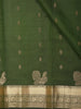 Deep Forest Green Butta Zari Woven Design Kanchipuram Silk Saree with Zari Border