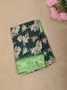 Deep Forest Green Floral Printed Design Synthetic Casual Wear Saree