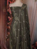 Deep Forest Green Floral Zari Embroidered Design Tissue Unstitched Salwar Material with Dupatta