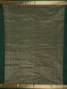 Deep Forest Green Solid Woven Design Pure Kanchipuram Silk Saree with Zari Border