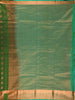 Deep Forest Green Striped Zari Woven Design Pure Kanchipuram Silk Saree with Zari Border
