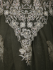 Deep Forest Olive Green Floral Thread Embroidered Design Net Gown with Dupatta