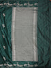 Deep Forest Teal Green Birds Woven Design Semi Banarasi Saree with Self Border