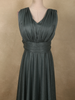 Deep Forest Teal Green Solid Design Shimmer Pleated Party Wear Gown