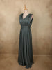 Deep Forest Teal Green Solid Design Shimmer Pleated Party Wear Gown