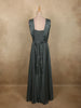 Deep Forest Teal Green Solid Design Shimmer Pleated Party Wear Gown