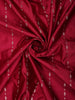 Deep Wine Striped Zari Woven Design Semi Banarasi Saree with Animal Motif Border