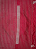 Deep Wine Striped Zari Woven Design Semi Banarasi Saree with Animal Motif Border