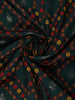 Deep Green Geometric Design Semi Banarasi Silk Saree