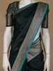 Deep Green Solid Designed Woven Banarasi Silk Saree - Diadem