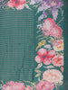 Deep Green Striped Design Semi Tussar Silk Saree