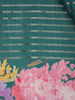 Deep Green Striped Design Semi Tussar Silk Saree