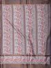 Deep Indigo Blue Abstract Printed Design Semi Tussar Saree