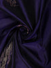 Deep Indigo Blue Butta Woven Design Soft Silk Fancy Saree with Contrast Border