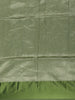 Deep Leafy Green Obstacle Design Woven Semi Tussar Saree