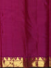 Deep Magenta Pink Checked Zari Woven Design Pure Kanchipuram Silk Saree with Contrast Zari Border