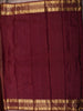 Deep Magenta Pink Floral Butta Zari Woven Design Kanchipuram Silk Saree with Contrast Double Zari Border