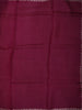 Deep Magenta Stone Embellished Design Pure Organza Fancy Saree with Scalloped Border