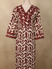 Deep Maroon Abstract Printed Design Cotton Palazzo Suit