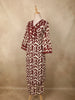 Deep Maroon Abstract Printed Design Cotton Palazzo Suit
