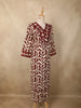 Deep Maroon Abstract Printed Design Cotton Palazzo Suit