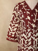 Deep Maroon Abstract Printed Design Cotton Palazzo Suit