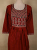 Deep Maroon Ajrakh Printed Design Cotton Salwar Suit with Dupatta