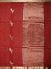 Deep Maroon Birds Butta Zari Woven Design Pure Organza Designer Saree with Zari Border