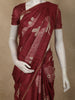 Deep Maroon Birds Motif Printed Design Pure Tussar Saree