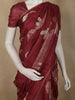 Deep Maroon Birds Motif Printed Design Pure Tussar Saree