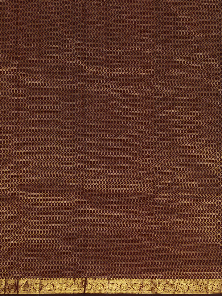 Deep Maroon Butta Designed Silk Saree - Diadem