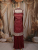 Deep Maroon Butta Zari Embroidered Design Silk Palazzo Suit with Choker Dupatta